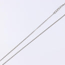 Christian Dior Heart Logo Necklace metal Silver Auth 140826-11