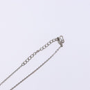 Christian Dior Heart Logo Necklace metal Silver Auth 140826-12