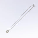 Christian Dior Heart Logo Necklace metal Silver Auth 140826-2