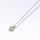 Christian Dior Heart Logo Necklace metal Silver Auth 140826-4