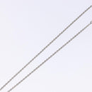 Christian Dior Heart Logo Necklace metal Silver Auth 140826-5