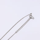 Christian Dior Heart Logo Necklace metal Silver Auth 140826-6