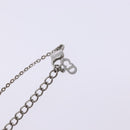 Christian Dior Heart Logo Necklace metal Silver Auth 140826-7