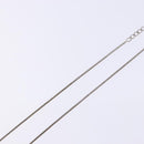 Christian Dior Cube Logo Necklace metal Silver Auth 140827-11