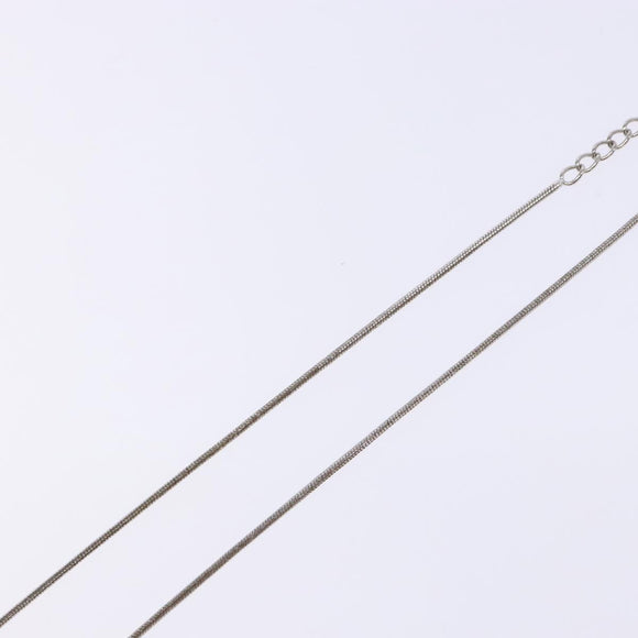 Christian Dior Cube Logo Necklace metal Silver Auth 140827