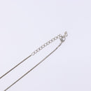 Christian Dior Cube Logo Necklace metal Silver Auth 140827-12