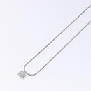Christian Dior Cube Logo Necklace metal Silver Auth 140827-4