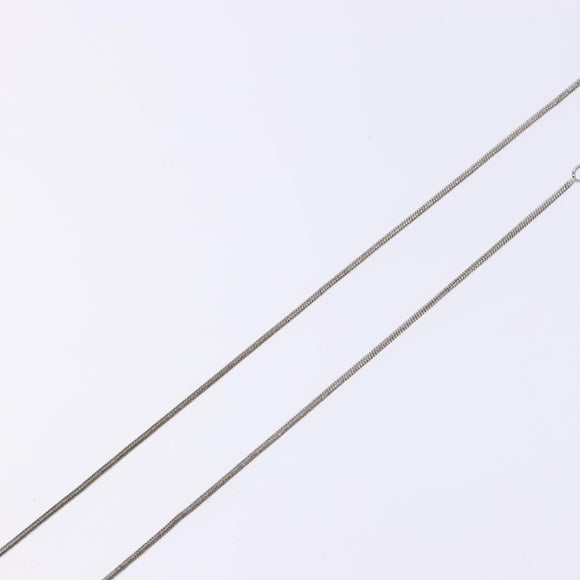 Christian Dior Cube Logo Necklace metal Silver Auth 140827