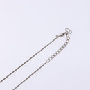 Christian Dior Cube Logo Necklace metal Silver Auth 140827-6