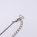Christian Dior Cube Logo Necklace metal Silver Auth 140827-7