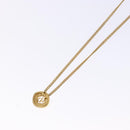 Christian Dior Stone Necklace metal Gold Tone Auth 140828-10