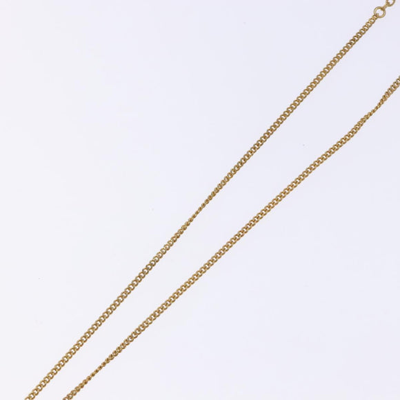 Christian Dior Stone Necklace metal Gold Tone Auth 140828