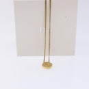 Christian Dior Stone Necklace metal Gold Tone Auth 140828-13