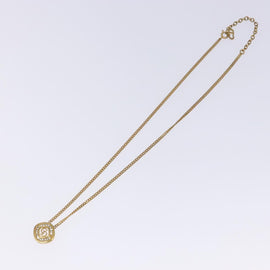 Christian Dior Stone Necklace metal Gold Tone Auth 140828 - 0