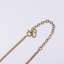 Christian Dior Stone Necklace metal Gold Tone Auth 140828-7