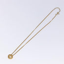 Christian Dior Stone Necklace metal Gold Tone Auth 140828-8