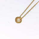 Christian Dior Stone Necklace metal Gold Tone Auth 140828-9