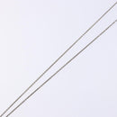 Christian Dior CD Logo Necklace metal Silver Auth 140829-11