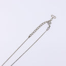 Christian Dior CD Logo Necklace metal Silver Auth 140829-12