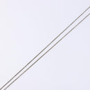 Christian Dior CD Logo Necklace metal Silver Auth 140829-5