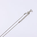 Christian Dior CD Logo Necklace metal Silver Auth 140829-6