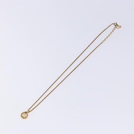 Christian Dior Drop CD Logo Necklace metal Gold Tone Auth 140831 - 0