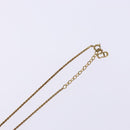 Christian Dior Drop CD Logo Necklace metal Gold Tone Auth 140831-6