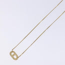 Christian Dior CD Logo Necklace metal Gold Tone Auth 140832-10