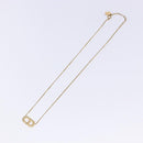 Christian Dior CD Logo Necklace metal Gold Tone Auth 140832-2