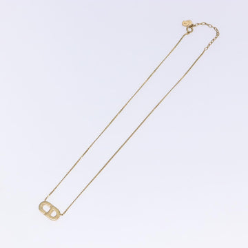 Christian Dior CD Logo Necklace metal Gold Tone Auth 140832 - 0