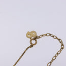 Christian Dior CD Logo Necklace metal Gold Tone Auth 140832-7