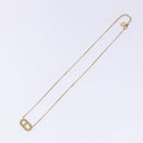 Christian Dior CD Logo Necklace metal Gold Tone Auth 140832-8