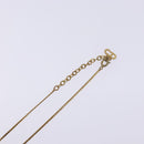 Christian Dior Stone CD Logo Necklace metal Gold Tone Auth 140833-12