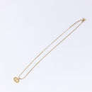 Christian Dior Stone CD Logo Necklace metal Gold Tone Auth 140833-8