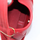 Coach Hand Bag Leather Red Auth 140834V-9