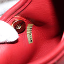 Coach Hand Bag Leather Red Auth 140834V-11