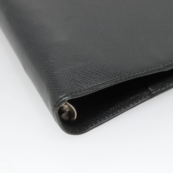 LOUIS VUITTON Taiga Agenda GM Day Planner Cover Black R20232 LV Auth 140844