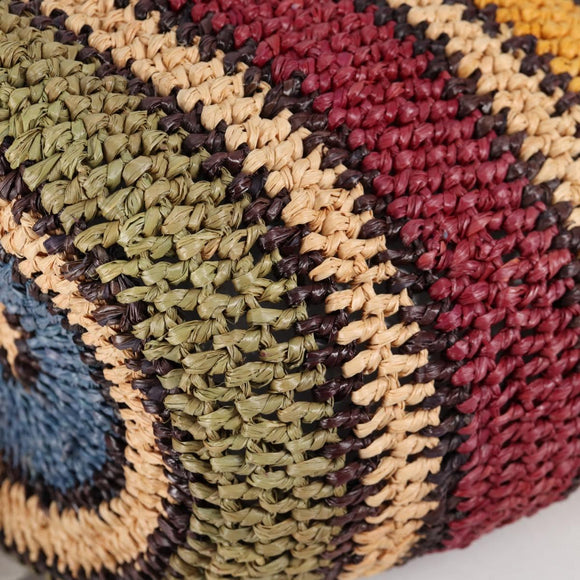 BALENCIAGA Tote Bag Raffia Beige Auth 140846V