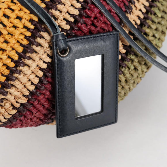 BALENCIAGA Tote Bag Raffia Beige Auth 140846V