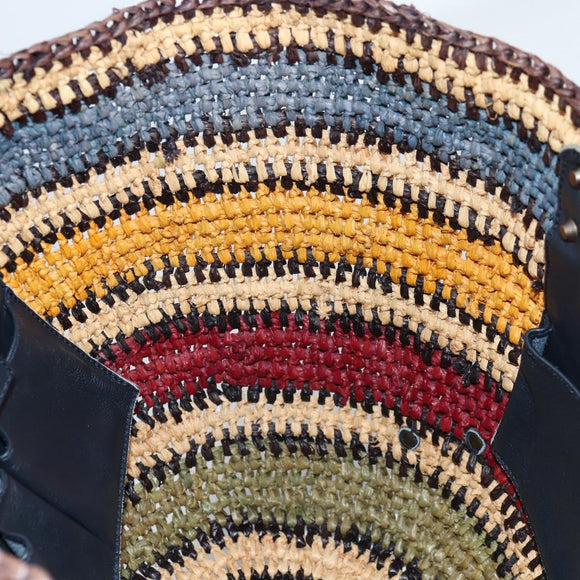 BALENCIAGA Tote Bag Raffia Beige Auth 140846V