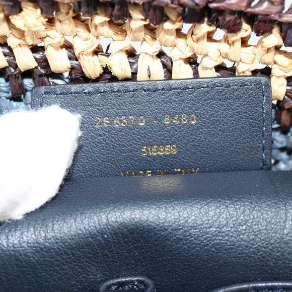 BALENCIAGA Tote Bag Raffia Beige Auth 140846V