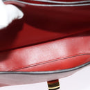 Salvatore Ferragamo Gancini マーゴット Bag Leather 2way Red Gold Auth 140847-11