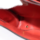 Salvatore Ferragamo Gancini マーゴット Bag Leather 2way Red Gold Auth 140847-22