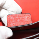 Salvatore Ferragamo Gancini マーゴット Bag Leather 2way Red Gold Auth 140847-12