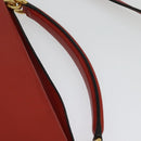 Salvatore Ferragamo Gancini マーゴット Bag Leather 2way Red Gold Auth 140847-14