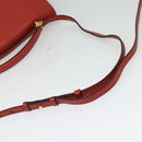 Salvatore Ferragamo Gancini マーゴット Bag Leather 2way Red Gold Auth 140847-8