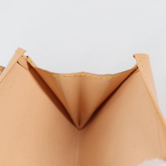 LOUIS VUITTON Multicolor Porte Monnaie Pla Coin Purse White M92657 Auth 140850V