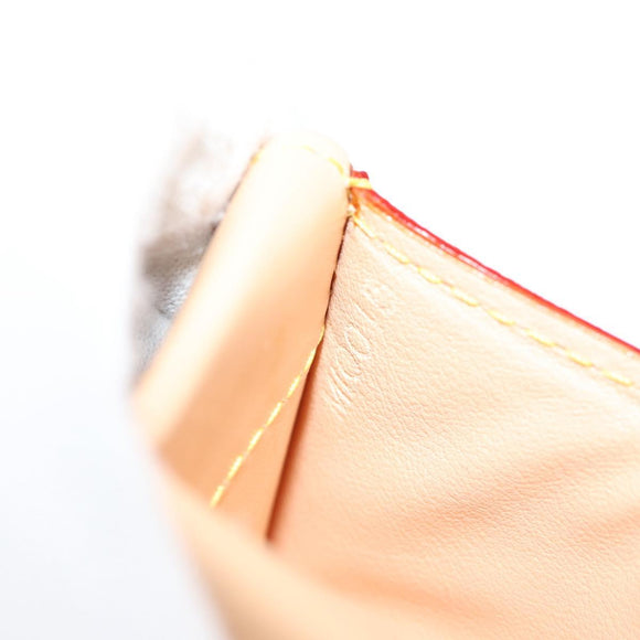 LOUIS VUITTON Multicolor Porte Monnaie Pla Coin Purse White M92657 Auth 140850V