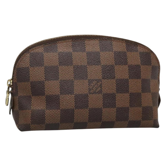 LOUIS VUITTON Damier Ebene Pochette Cosmetic PM Pouch N47516 LV Auth 140854