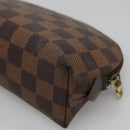 LOUIS VUITTON Damier Ebene Pochette Cosmetic PM Pouch N47516 LV Auth 140854-15